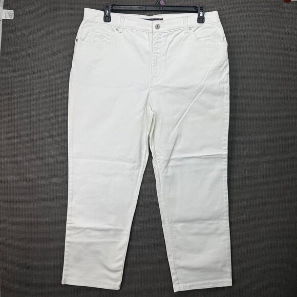 Gloria Vanderbilt Amanda Women's Size 16 White Classic Fit High Rise Straight Le - Picture 1 of 11